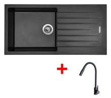 Sinks PERFECTO 1000 Metalblack + ELASTA S černá matná 